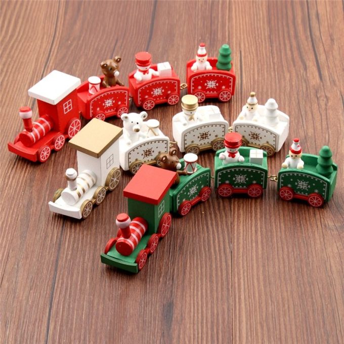 4pcs Mini Wood Train Toys - Image 4