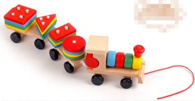 Wooden Train Three-section Tractor Toy Children's Intelligence Puzzle Toys Educational Toys - Image 6