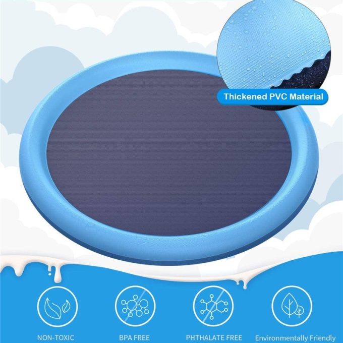 Non-Slip Splash Pad For Kids And Pet Dog Pool Summer Outdoor Water Toys Fun Backyard Fountain Play Mat - Image 6