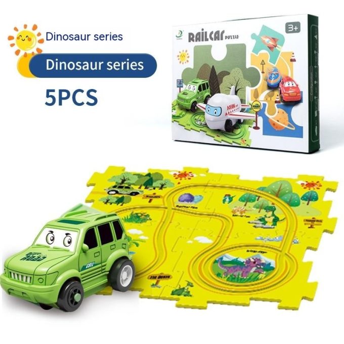 Children Puzzle Electric Railroad Speeder DIY Assembly Electric Car Automatic Rail City Scene Construction Education Toy Gift - Image 6
