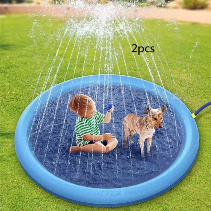 Non-Slip Splash Pad For Kids And Pet Dog Pool Summer Outdoor Water Toys Fun Backyard Fountain Play Mat - Image 3