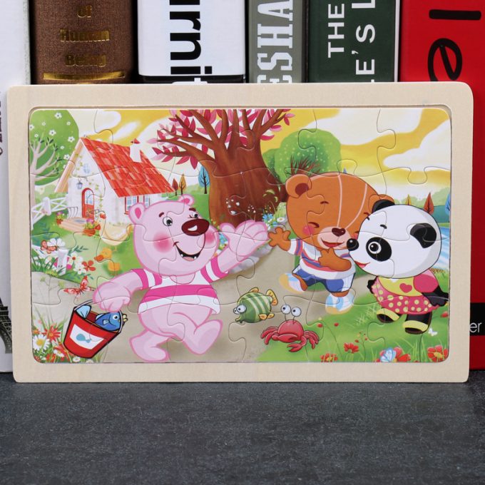 80PCS wooden educational toys educational development baby kids training toys children animal puzzle - Image 9
