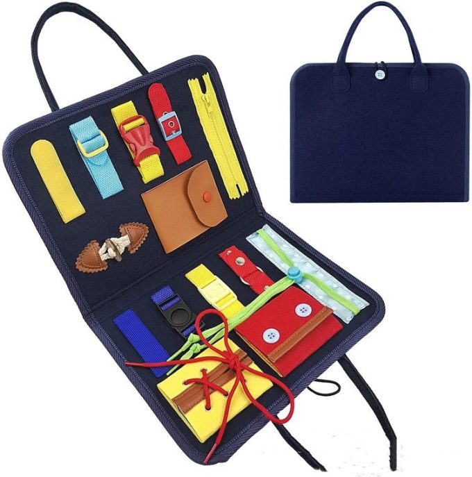 New Busy Book Children's Busy Board Dressing And Buttoning Learning Baby Early Education Preschool Sensory Learning Toy - Image 5