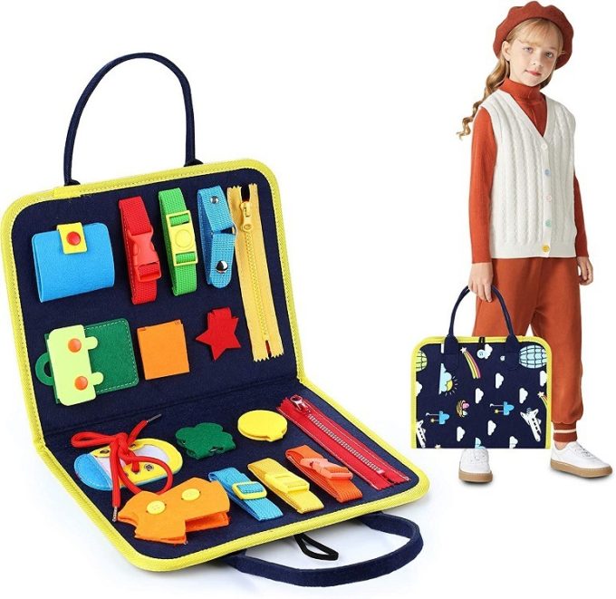 New Busy Book Children's Busy Board Dressing And Buttoning Learning Baby Early Education Preschool Sensory Learning Toy - Image 10